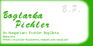 boglarka pichler business card